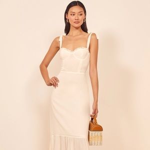 Reformation Nikita Dress / Ivory Midi Dress